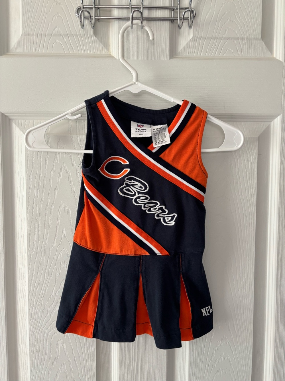 NFL Chicago Bears Girls Navy & Orange Cheer Tank Dress